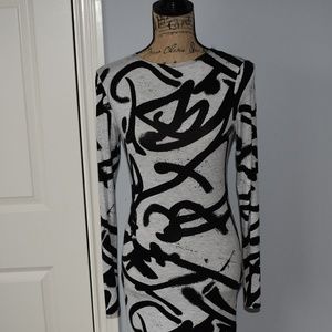Brand New Good Time Bodycon Grey & Black Dress